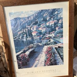 Mediterranean Landscape Print With Frame 