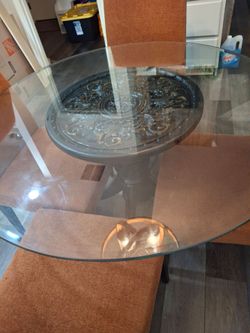 Round Glass Dining Table