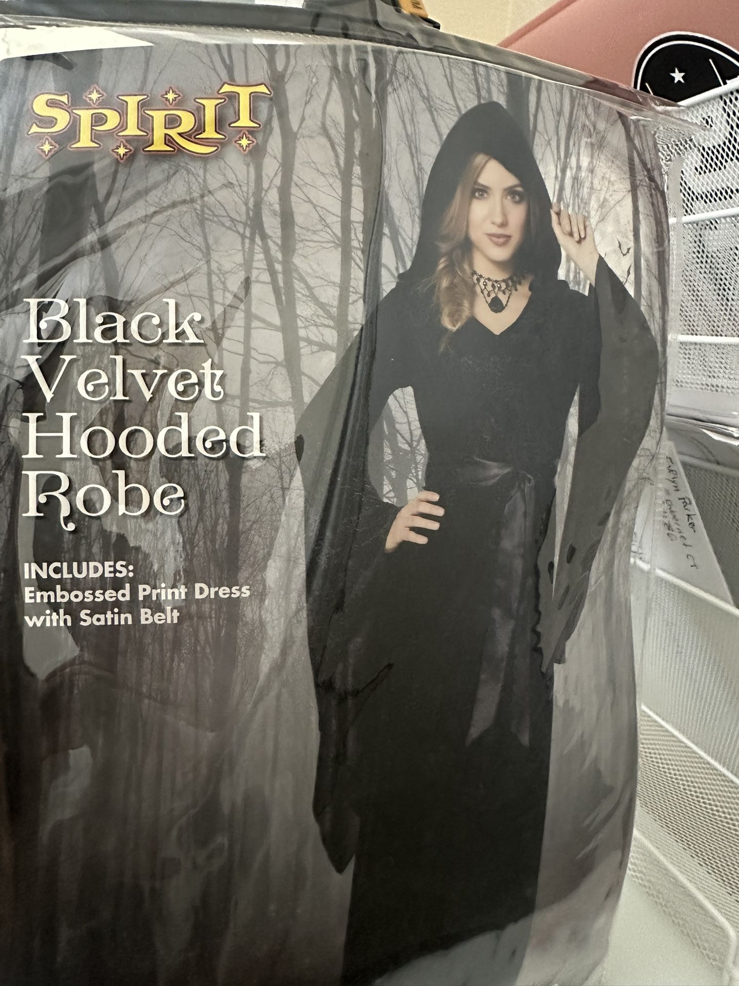 Women’s Halloween Costume - Black Velvet Hooded Robe