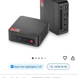 BOSGAME P4 Dual LAN Mini PC Ryzen 7 5700U 16GB DDR4 RAM 512GB SSD, 11 Pro Desktop Computers, Triple 4K Displays, Support PS3 Emulator, WiFi 6E, BT5.2