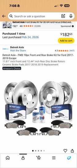 Detroit Axle 10pc Front & Rear Brake Kit