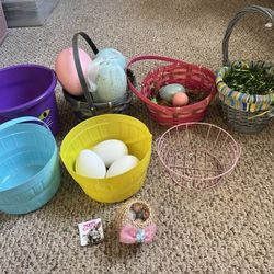 Easter Baskets, Eggs, Brooch