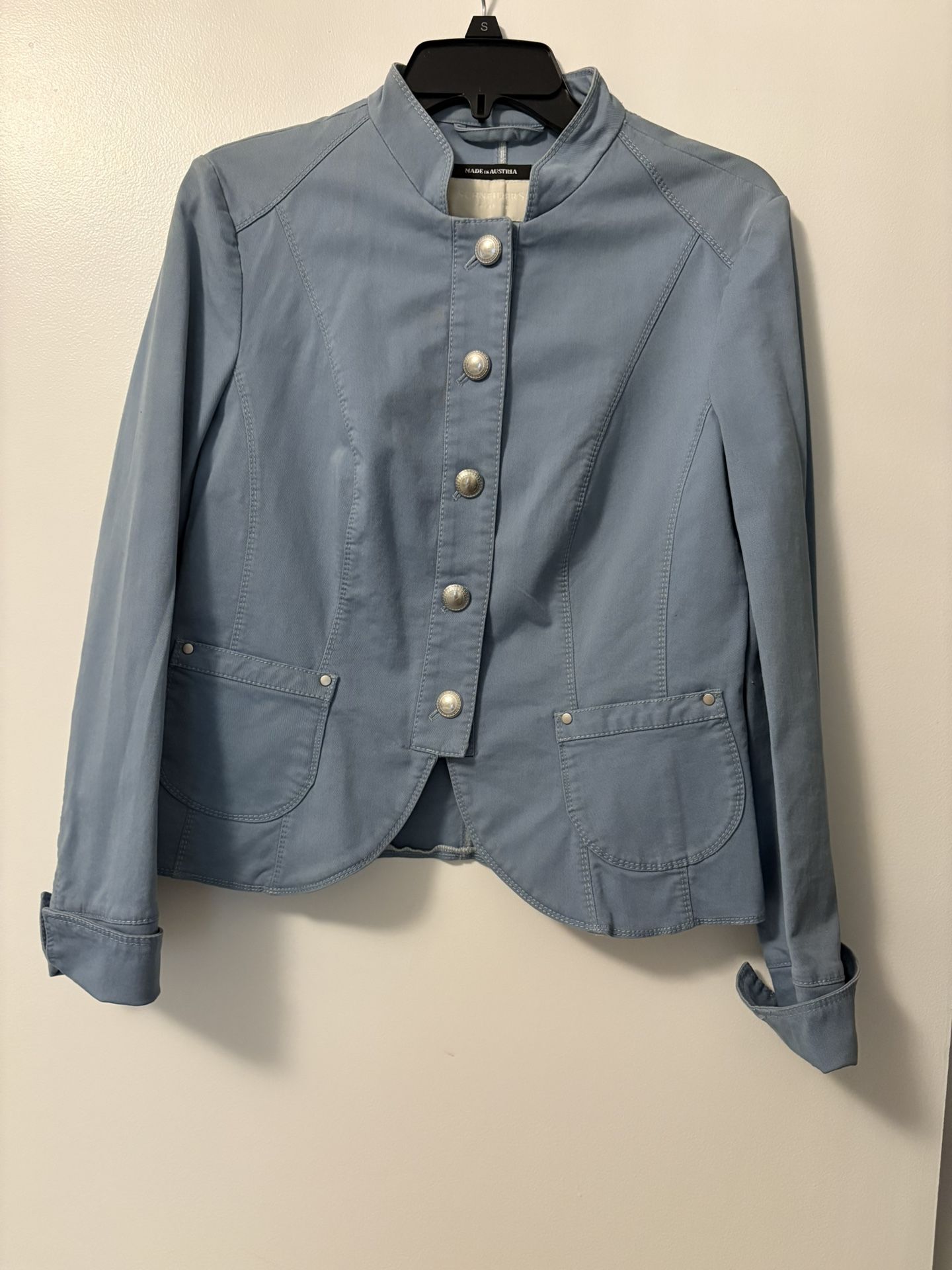 Schneiders Salzburg Ladies New Military Style Denim Jacket SZ 8 