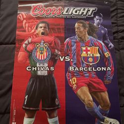Rare Barcelona Chivas Ronaldihno Poster 