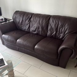 Brown Sofá De Cuero