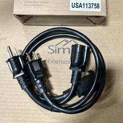 2pack 2ft Extension Cords 16 Gauge 