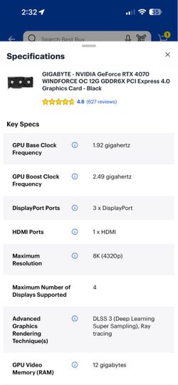 Gigabyte 4070 RTX GeForce