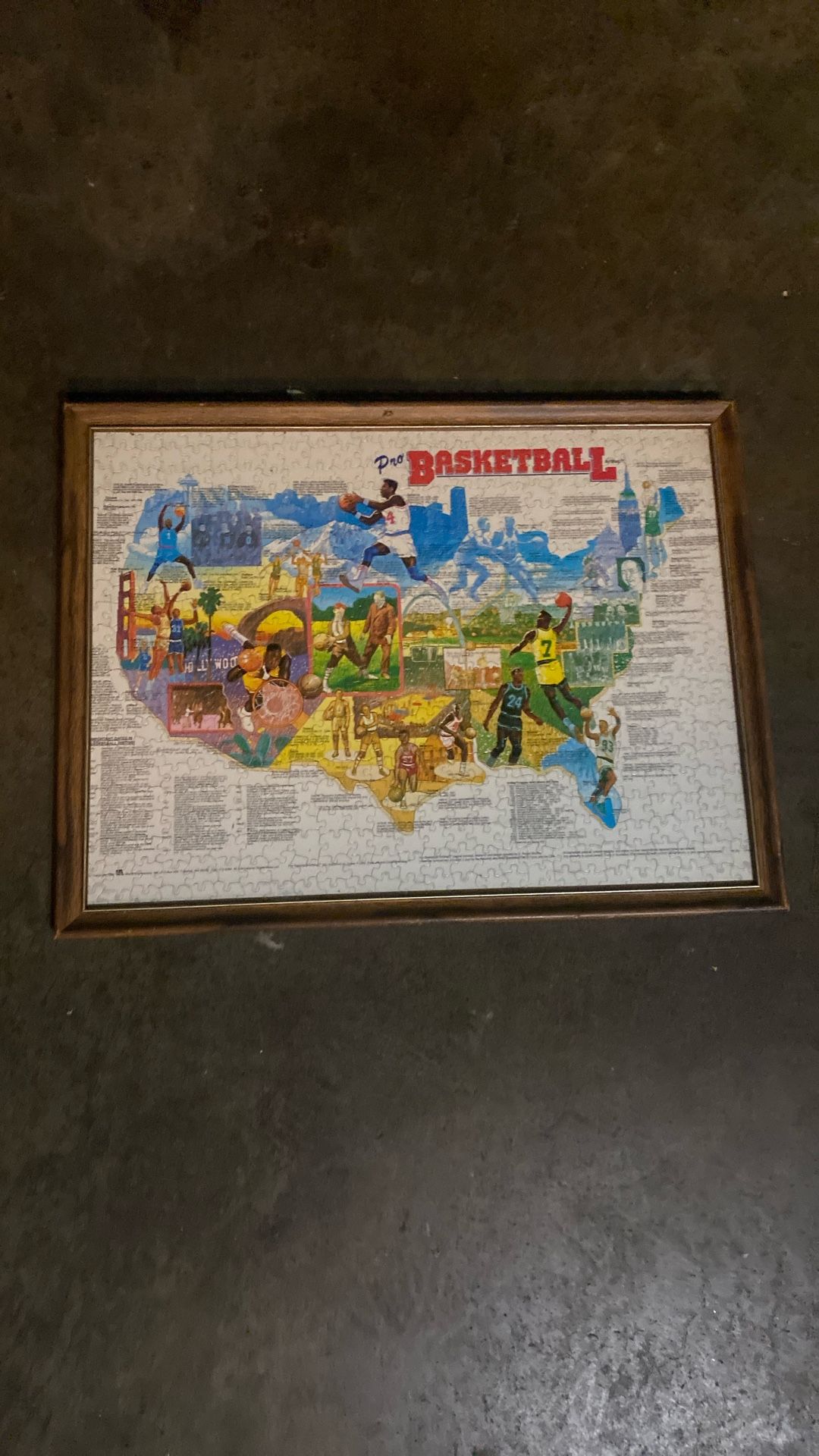 Pro Basketball Framed Puzzle