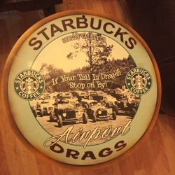 Original One of A Kind Metal Sign Custom Made For Scotts Valley Starbucks 15.5" $/OBO