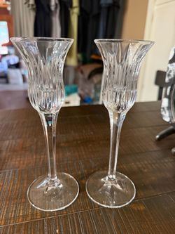 Crystal Candlestick Holders Set of 2