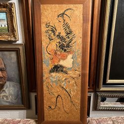 Vintage Original Painting Of Victorian Woman 