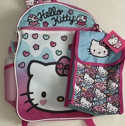 Hello Kitty 5 Piece Set Backpack 
