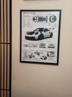 Porsche 911 GT3 RS (992) Technical overview photo print