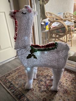 32” tall Lighted Christmas Llama