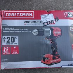 New Craftsman V20 RP 1/2" HAMMER DRILL KIT