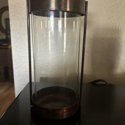 ** MOVING ** Brass & Glass Candle Holder 