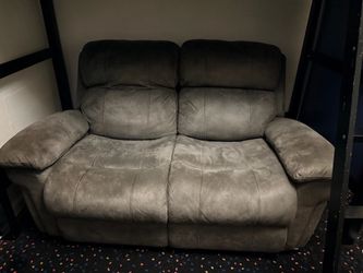 Gray Microfiber Loveseat