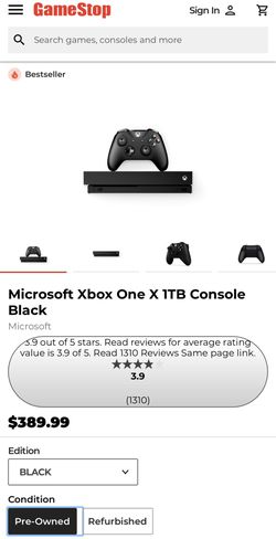 Microsoft Xbox One X 1TB Console Black