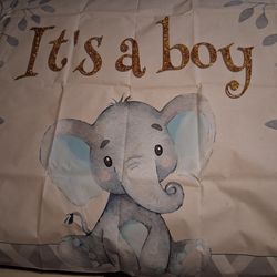 Banner baby shower boy