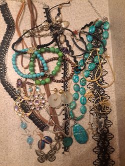 Hippie Style Jewlery lot with real Turquoise