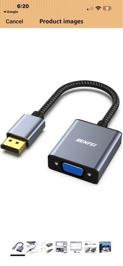 Benfei DisplayPort to VGA Adapter