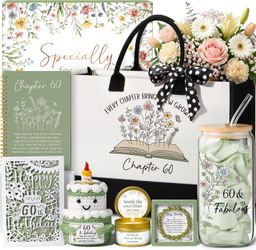 60th Birthday Gift Set for Women, 9-Piece Gift Basket, New