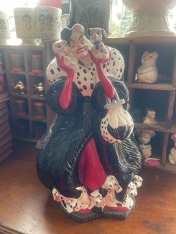 Disney 101 dalmatians cruella de ville cookie jar