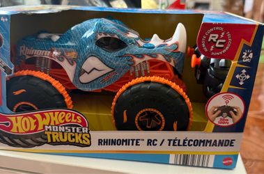 Hot Wheels RC Monster Truck - RHINOMITE RC - 1:24 Scale Remote-Control Toy Truck
