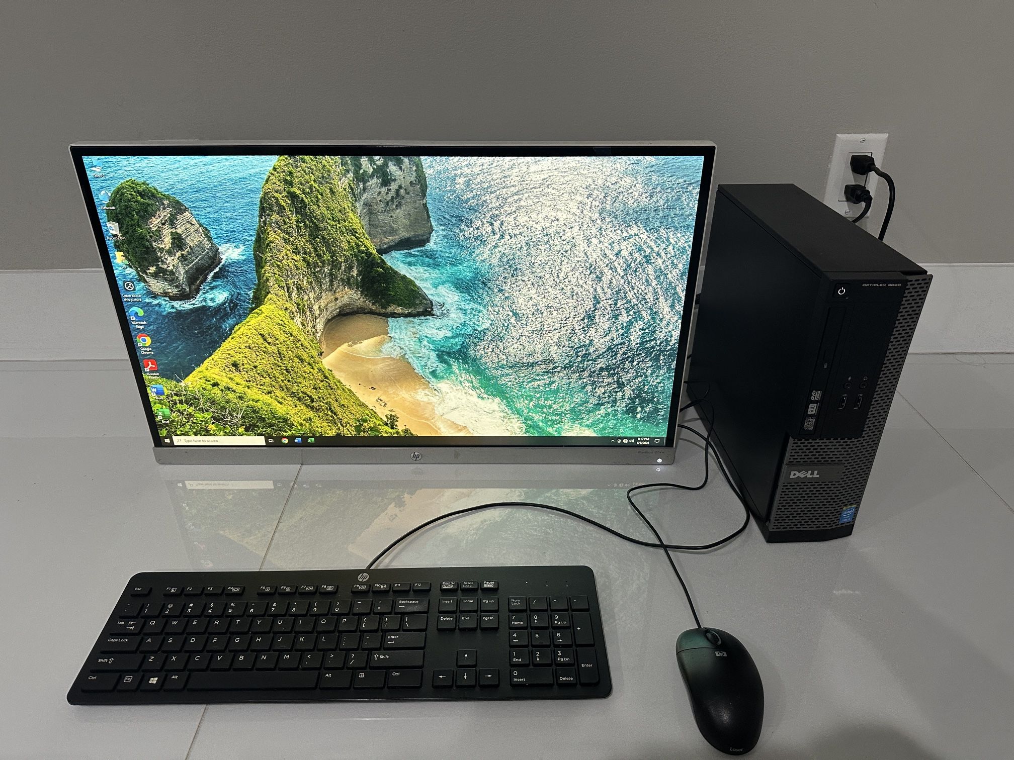 Dell Computer With Hp 27 Inch Monitor
