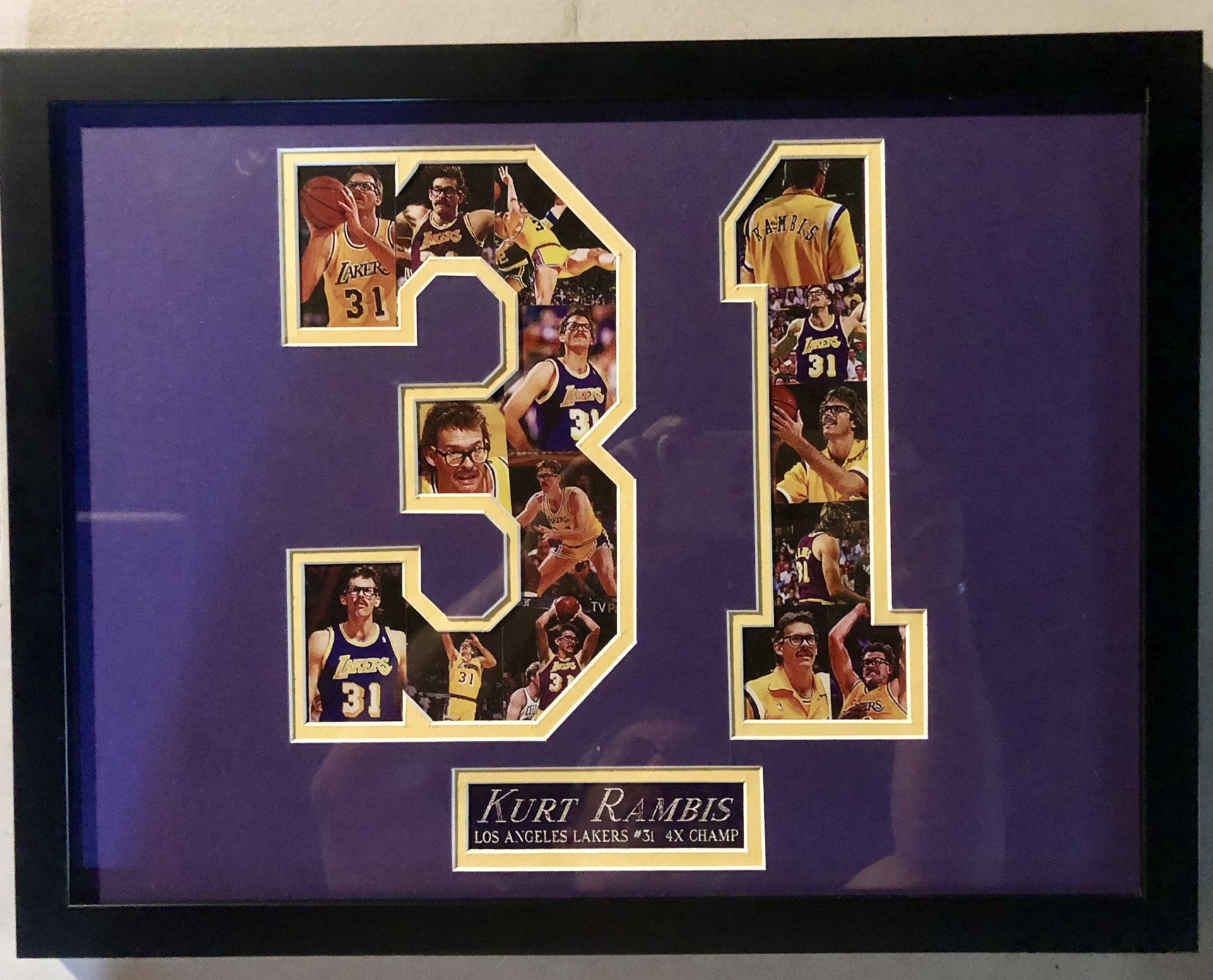 Kurt Rambis Lakers #31 NBA Collage Art