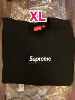 Brand New Supreme Box Logo Crewneck Sweatshirt Black XL FW18 BOGO