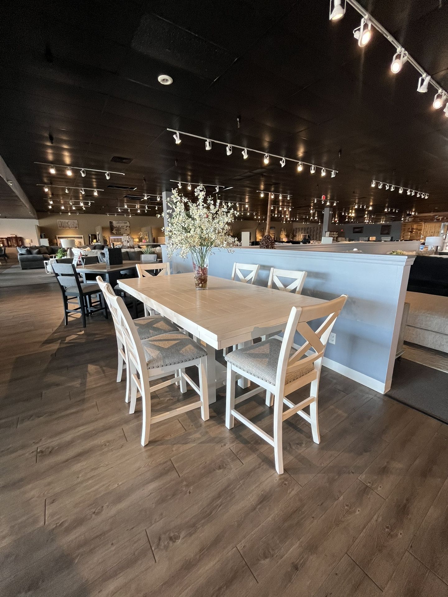 White 7PC Counter Height Set