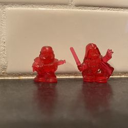Star Wars Mini Figures Rare Red Darts Vader And Flame Trooper