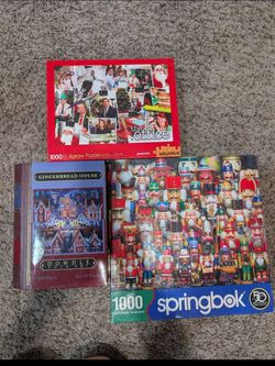 Christmas puzzles x3