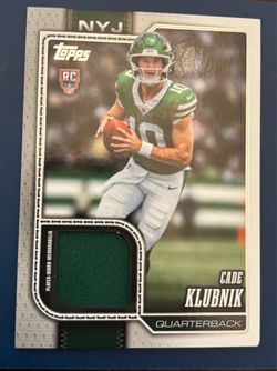 2026 Topps Cade Klubnik RC Real One Relic ROR-CK Jets Player Worn
