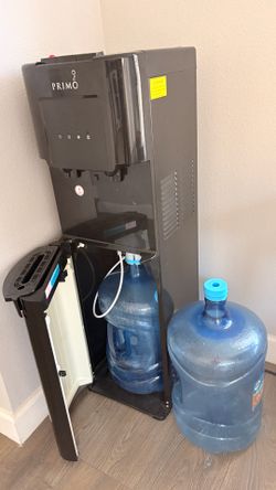 Primo Bottom-Loading Hot & Cold Water Dispenser + 5 Water Bottles
