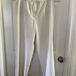 Sag Harbor Women's Petite 16 Fully Lined Ivory Dress Pants