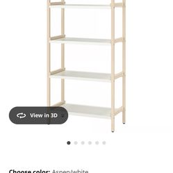 IKEA EKENABBEN Open shelf unit, aspen/white