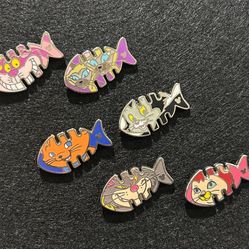 Disney Pins 2018 HKDL HM Hidden Mickey Cat FishBone Disney Pins