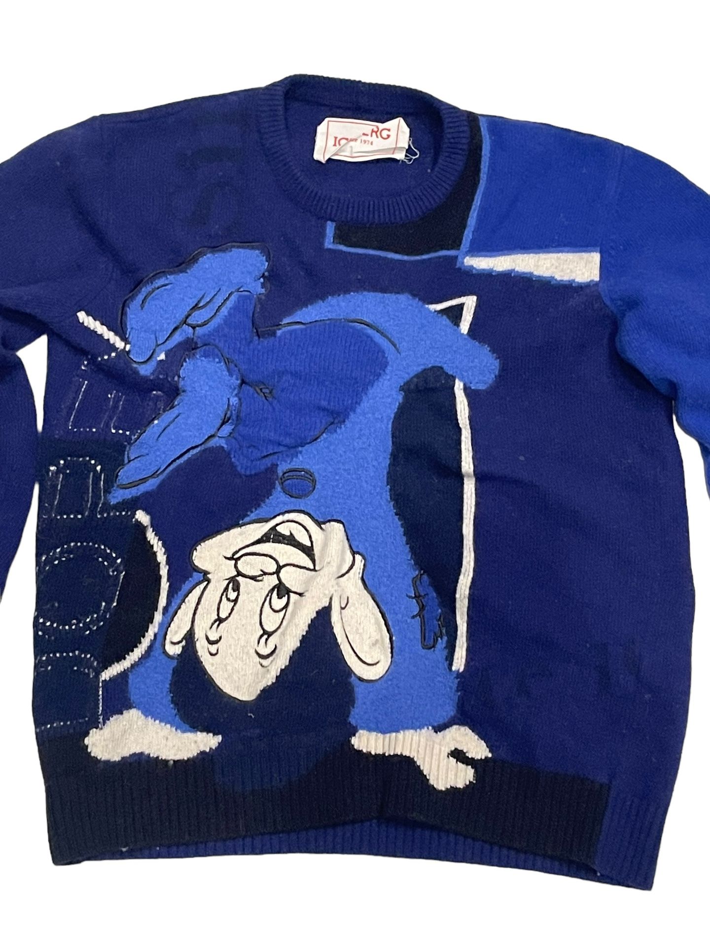 ICEBERG Disney Dopey Blue Knitted Sweater Size: M for Sale in