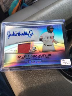 2010 BOWMAN PLATINUM JACKIE BRADLEY AUTO PATCH