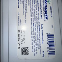 Eye Drops Restasis 2 Boxes 30 Vials Each - 60 Vials