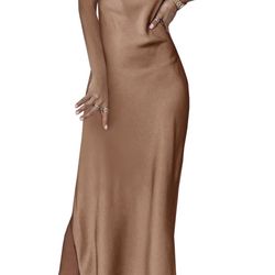 Spaghetti Strap Satin Dress  Xl 