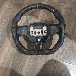 Real Carbon Fiber Steering Wheel For Dodge Charger/Challenger/Durango/Jeep Gr...