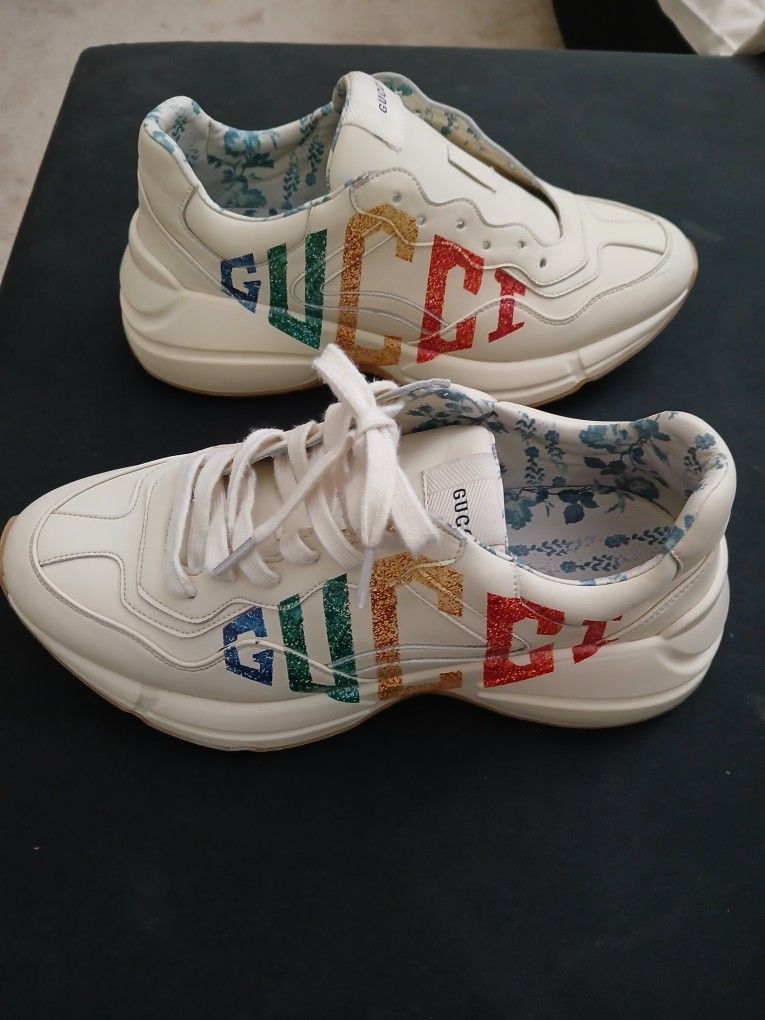Gucci Wmns Rhyton Glitter Shoes Size 8