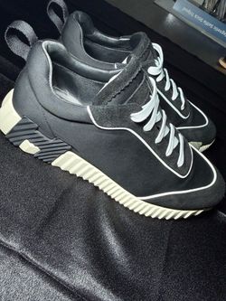 Hermès Black Designer Sneakers Size 43