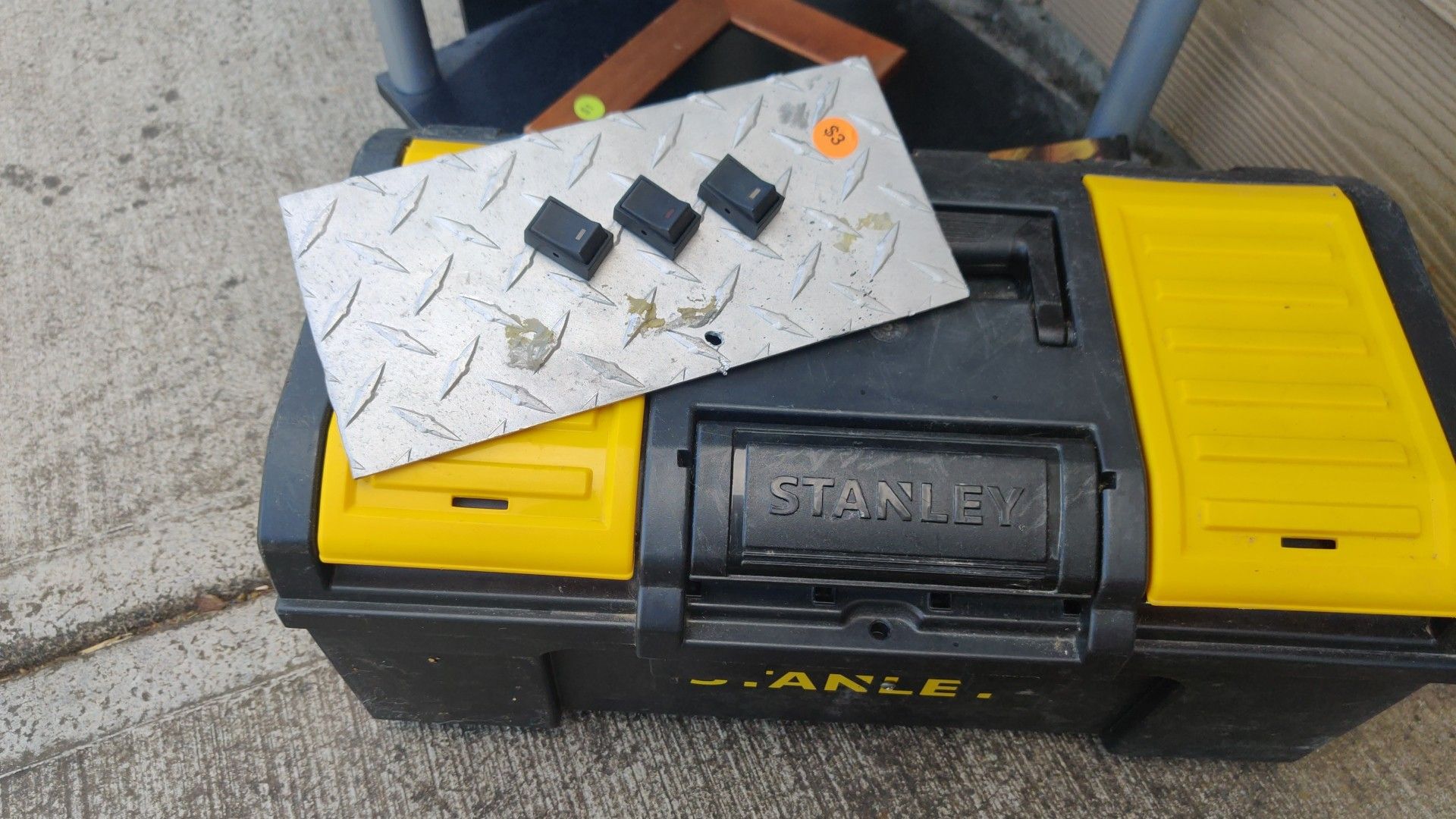 Stanley tool box, 3 switch rocker panel