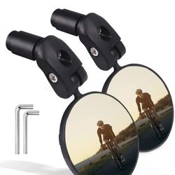Bike Mirrors 2pcs Bar End Bicycle Mirrors for Handlebars Bicycle Cycling Rear Vi
