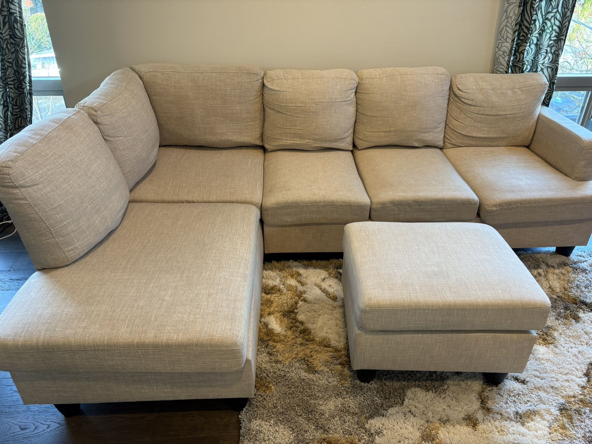 Wayfair Sofa And Chaise With Ottoman 
