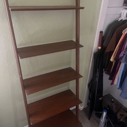 Set Of TWO wooden Leaning Shelves 